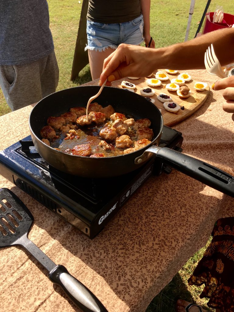 2016-06-29 Chef Paola Sausage Biscuits Cooking